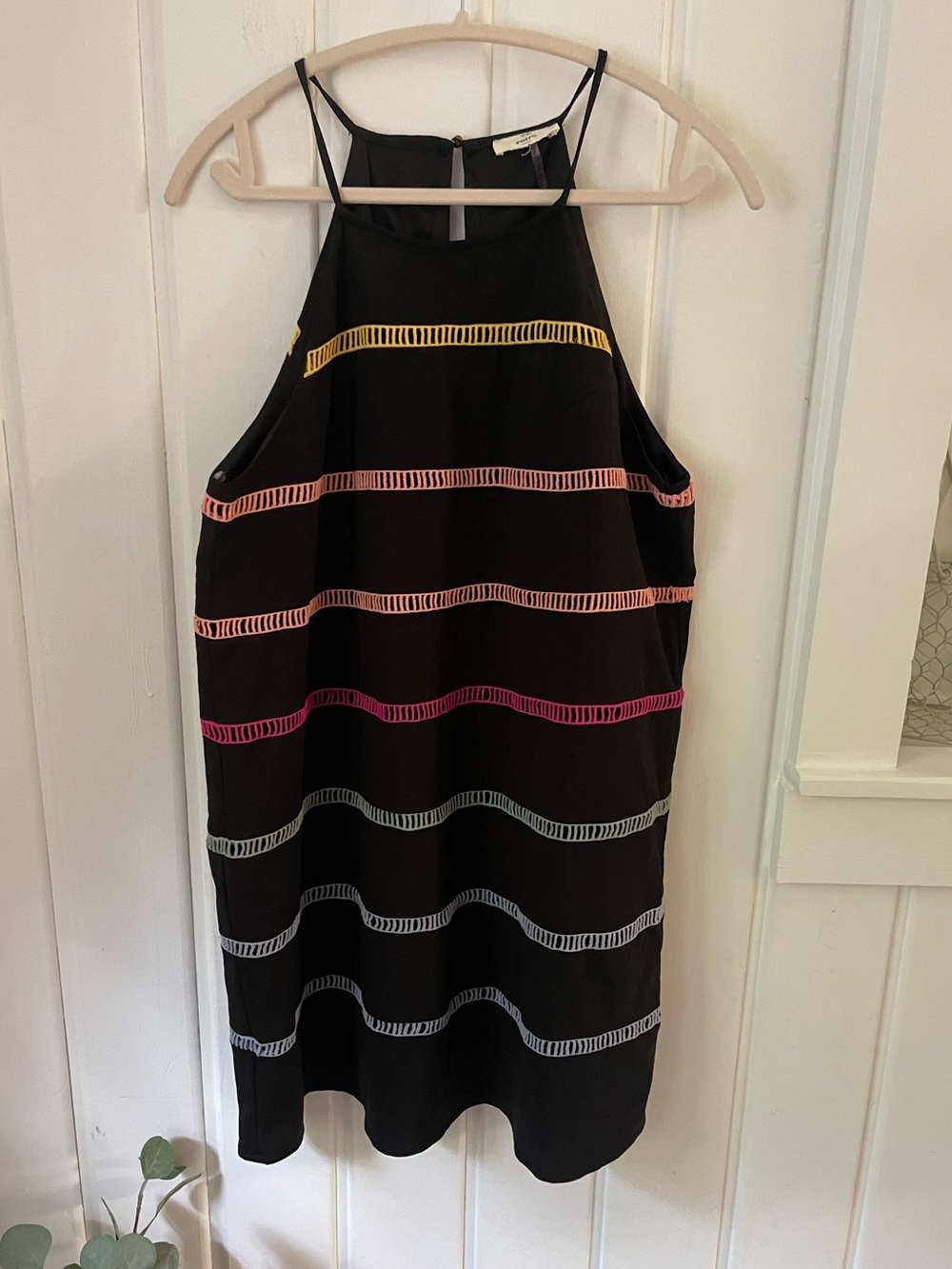 Entro Black Halter Shift Dress
